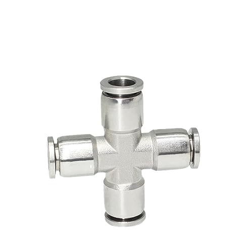 2 PCS 304 Edelstahl Pneumatische Luftschlauch Armaturen Metall Schnellkupplung Hochdruck Fitting Rohrverbinder(Pza,4MM) von WUSHADEHANS
