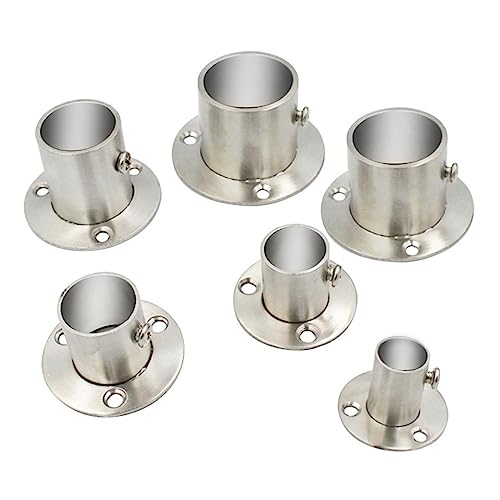 2 STÜCKE 19-25mm Edelstahl-Rohrhalterung Durchmesser Rohrstützflansch Sitz for Kleiderschrank Hängeschiene Stangenstangenbuchse Endhalter(22mm) von WUSHADEHANS