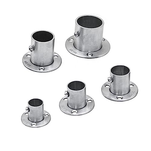 2 Stück 16/19/22/25/32 mm Edelstahl Kleiderschrank Schienenhalterung Schrankstange Flanschhalterung Kleiderstange Sitz Kleiderbügel Rohrhalter(32mm) von WUSHADEHANS