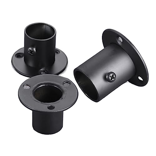 2 Stück Flanschstangenhalter Edelstahl-Rohrhalterung Rohrstütze for Kleiderschrank-Kleiderstangen Stangensockel Endhalter 19/22 mm(19mm) von WUSHADEHANS