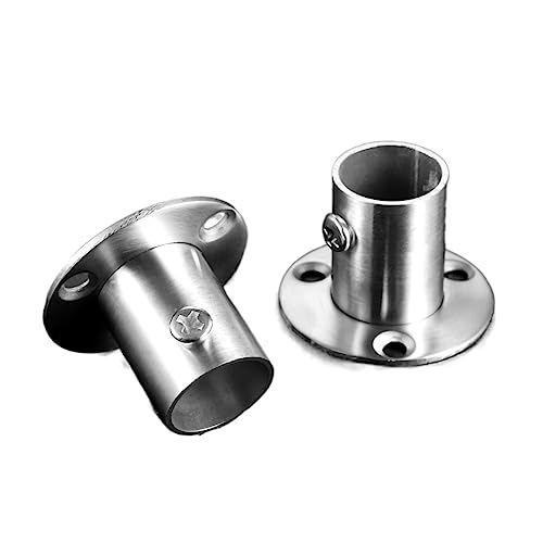 2 stücke Kleiderschrank Schiene Unterstützt Rohr Halterung Flansch Edelstahl for Kleidung Hängen Stange Pole Buchse End Halter(19mm) von WUSHADEHANS