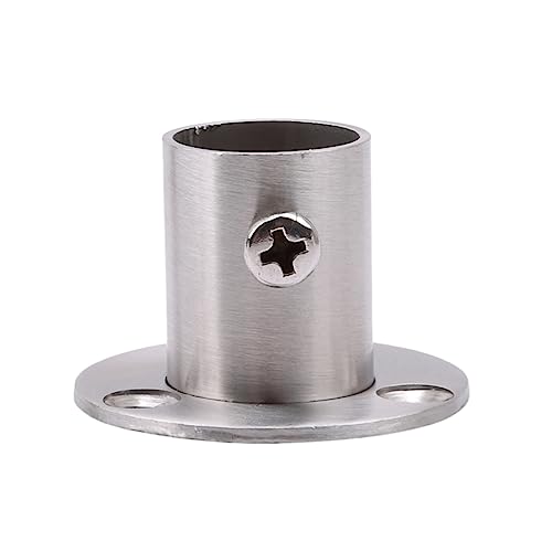 2PCS Edelstahl Rohr Halterung 19-32Mm Flansch Sitz for Kleiderschrank Hängen Schiene Stange Pole Buchse Ende Halter(19mm Thick) von WUSHADEHANS
