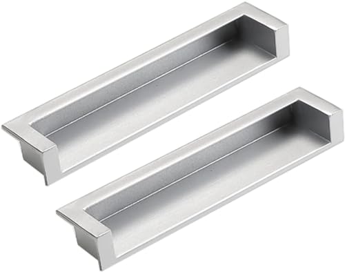 Eingebetteter Türgriff, Versenkte, unsichtbare Griffe for Schrankschubladen und Schiebetüren, 2er-Pack(Wit,128mm/5in) von WUSHADEHANS