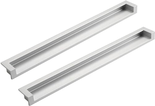 Eingebetteter Türgriff, Versenkte, unsichtbare Griffe for Schrankschubladen und Schiebetüren, 2er-Pack(Wit,188mm/7.4in) von WUSHADEHANS
