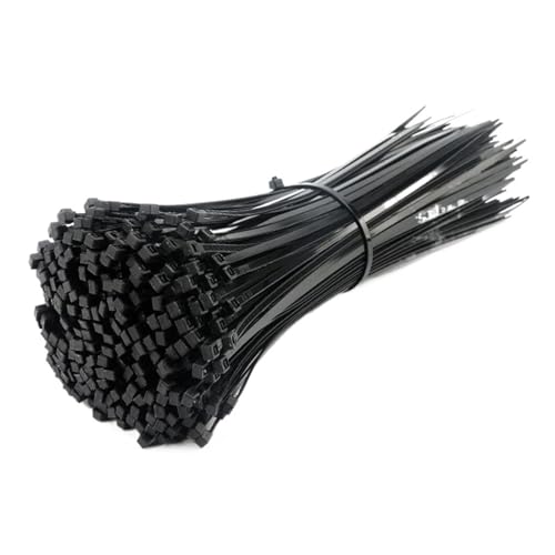 Nylon-Kabelbinder, Kabelbinder, 30 Stücke Breite 3/4mm Selbstsichernde Kunststoff Nylon Krawatte Schwarz Krawatte Befestigungs Ring Kabelbinder Zip Wraps(Wide 3 mm - 100 mm) von WUSHADEHANS