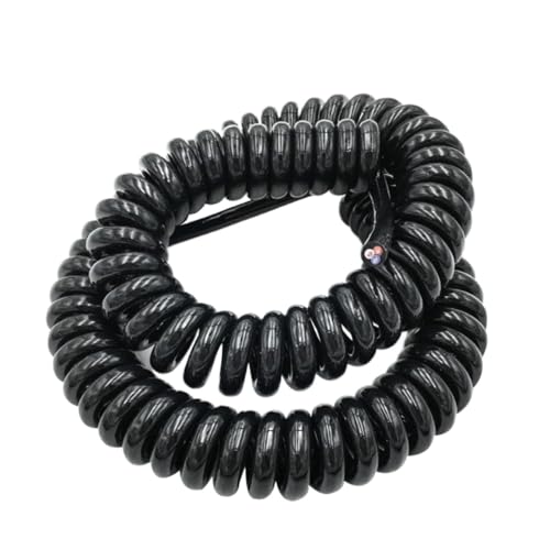 WUSHADEHANS Teleskop-Spiralkabel, 2-adrig, 24AWG 20AWG 17AWG 14AWG Netzkabel Feder-Teleskopdraht(Line Length 5 Meter 2 core 17AWG) von WUSHADEHANS