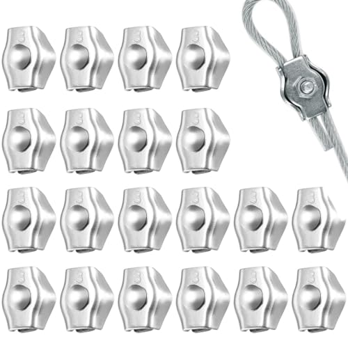 WUSJCOF 10pcs Drahtseilklemme Drahtseilklemme mit Kontermutter Seiltechnik Drahtseil Endverbinder Seilspanner Verbindungsklemme aus Edelstahl WUSJCOF 10pcs Drahtseilklemme Drahtseilklemme mit Kontermutter Seiltechnik Drahtseil Endverbinder Seilspanner Verbindungsklemme aus Edelstahl von WUSJCOF