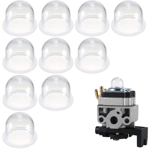 WUSJCOF 10pcs Primer Pumpe Zündkapsel Primer Pumpenkappe Kraftstoffpumpe Vergaser Für Kettensäge Trimmer Bürsten Schneider Transparent von WUSJCOF