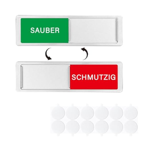 WUSJCOF 1PCS Clean/Dirty Dishwasher Magnet Sign – Sliding Indicator for Sauber/Schmutzig (Festhaltemagneten,Und Klebefläche) von WUSJCOF