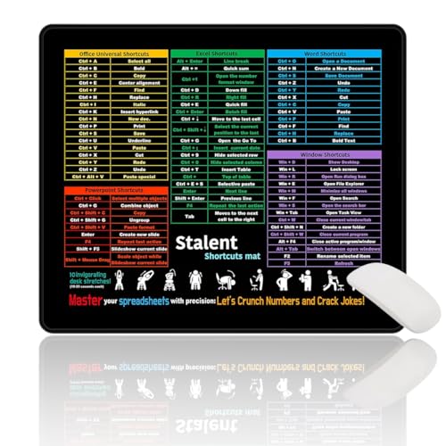 WUSJCOF 1pcs Excel Shortcut-Tasten-Mauspad | Spickzettel Gaming-Mauspad | PC-Büro-Spreadsheet Tastaturmatte | rutschfeste Genähte Kanten WUSJCOF 1pcs Excel Shortcut-Tasten-Mauspad | Spickzettel Gaming-Mauspad | PC-Büro-Spreadsheet Tastaturmatte | rutschfeste Genähte Kanten von WUSJCOF