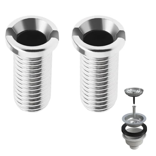 WUSJCOF 2 Stück Küchenspüle Korbsieb Schraube Verdicke Abflusssiebschraube 304 Edelstahl Abfallschraube M12 × 25 mm für Waschbecken Sieb WUSJCOF 2 Stück Küchenspüle Korbsieb Schraube Verdicke Abflusssiebschraube 304 Edelstahl Abfallschraube M12 × 25 mm für Waschbecken Sieb von WUSJCOF