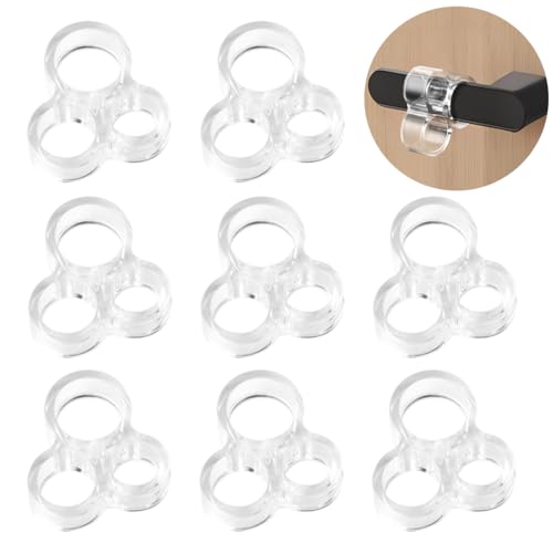 WUSJCOF 8 PCS robuster Türstopper für jede Türklinke, Wandschutz Türklinke, Türpuffer schützt vor Schrammen, Wandtürstopper, Türschoner (transparenter) von WUSJCOF