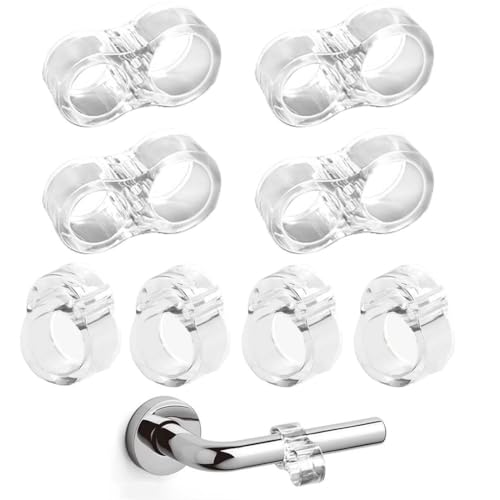 WUSJCOF 8er Set Hochelastische Türstopper Klinke, Türgriff Schutz für Wände und Möbel (Transparente) von WUSJCOF