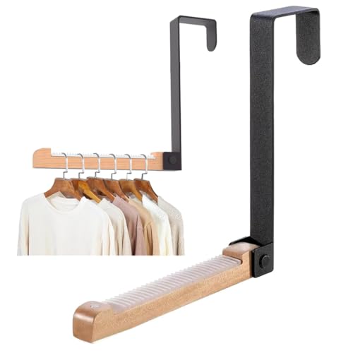 WUSJCOF Klappbarer Kleiderbügel zum Aufhängen von Kleidung, Taschen, Türhaken für 4,5 cm Türkerbe von WUSJCOF