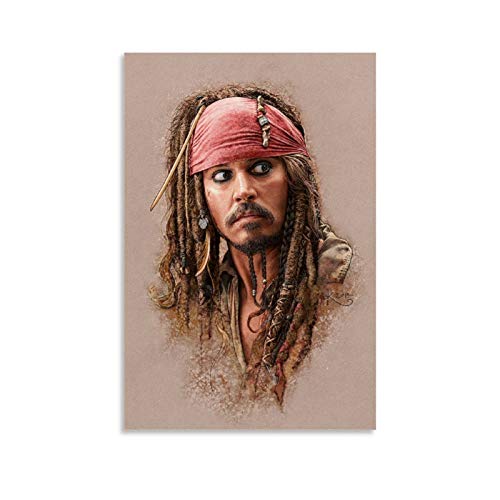 WUSOP 6578-captain Jack Sparrow Funny Poster dekorative Malerei Leinwand Wandkunst Wohnzimmer Poster Schlafzimmer Malerei 12x18inch(30x45cm) von WUSOP