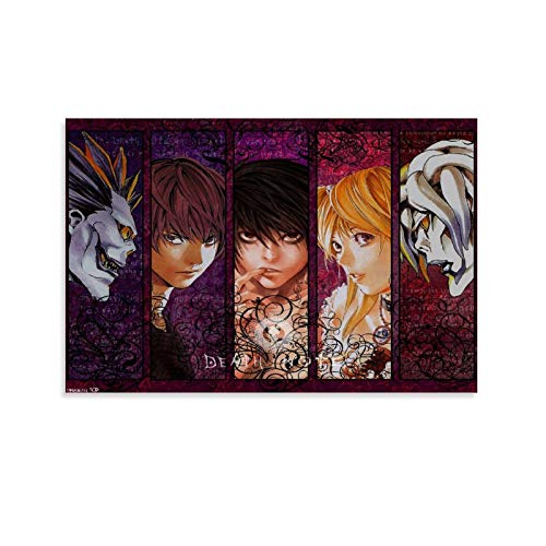 WUSOP Death Note L Light and Ryuk Poster dekorative Malerei Leinwand Wandkunst Wohnzimmer Poster Schlafzimmer Malerei 08x12inch(20x30cm) von WUSOP