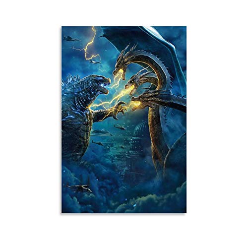 WUSOP Godzilla Leinwand Kunst Poster und Wandkunst Bilddruck Moderne Familienzimmer Dekor Poster 12x18inch(30x45cm) von WUSOP