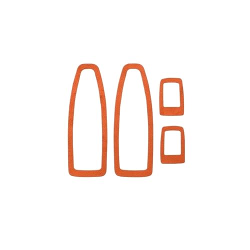 WUTBHGQXWIP Kompatibel mit BMW F20 F30 F34 F48 X1 Fensterschalter-Hebeplatte, Zieraufkleber, Rahmen, Performance-Autoinnenausstattung(Orange(Style A)) von WUTBHGQXWIP