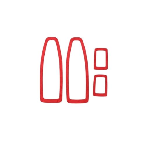 WUTBHGQXWIP Kompatibel mit BMW F20 F30 F34 F48 X1 Fensterschalter-Hebeplatte, Zieraufkleber, Rahmen, Performance-Autoinnenausstattung(Red(Style B)) von WUTBHGQXWIP