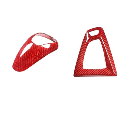 WUTBHGQXWIP Kompatibel mit BMW M2 F87 M3 F80 M4 F82 M5 F83 F10 F85 X5M F86 X6M F12 Auto-Mittelkonsolen-Schaltknauf-Zierabdeckung(AB Red RHD) von WUTBHGQXWIP