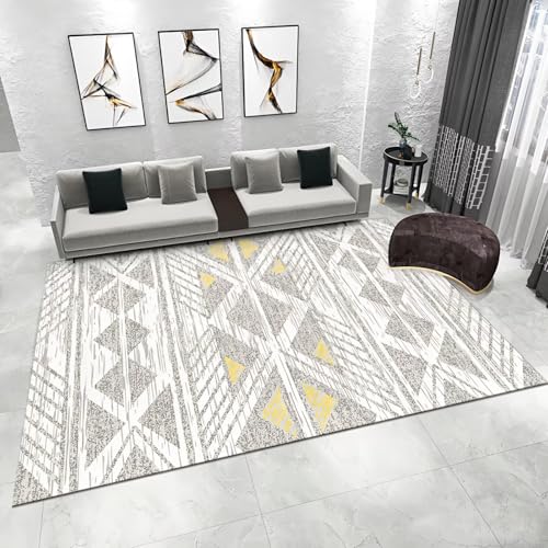 WUTONG 12 Kinderzimmer Teppich Hellgrau 120x160cm，Moderne Geometrie 12 für Wohnzimmer,Terassenaussen,Vorzimmer von WUTONG