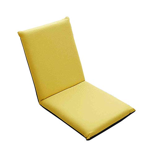 WUTONG Klappbarer gepolsterter Bodenstuhl mit Verstellbarer Rückenlehne Dickes Sitzkissen Lazy Lounge Sofa, tragbare Bodenliege In 6 Farben erhältlich von WUTONG