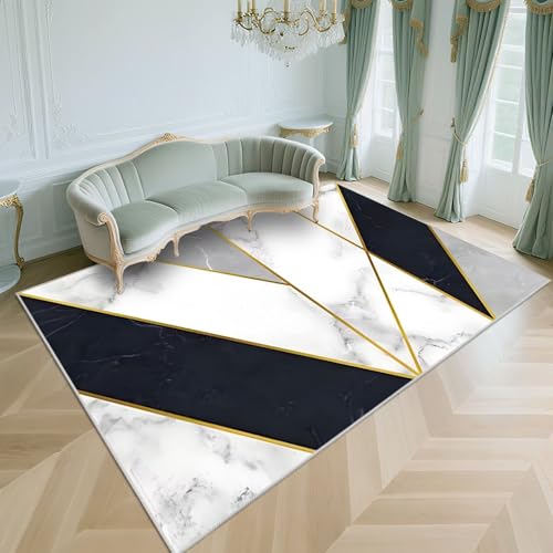 WUTONG Teppich Wohnzimmer 180x280cm,Waschbarer Kurzflor,Moderner Geometrie,rutschfest Design für Schlafzimmer,Esszimmer,Büro,Grau WUTONG Teppich Wohnzimmer 180x280cm,Waschbarer Kurzflor,Moderner Geometrie,rutschfest Design für Schlafzimmer,Esszimmer,Büro,Grau von WUTONG