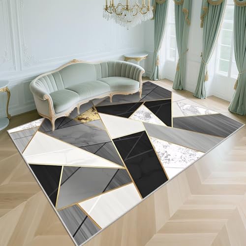 WUTONG Teppich Wohnzimmer 80x160cm Waschbar Kurzflor rutschfest Weich,Moderner Geometrie Teppiche für Schlafzimmer,Vorzimmer,Terassenaussen,Grau WUTONG Teppich Wohnzimmer 80x160cm Waschbar Kurzflor rutschfest Weich,Moderner Geometrie Teppiche für Schlafzimmer,Vorzimmer,Terassenaussen,Grau von WUTONG