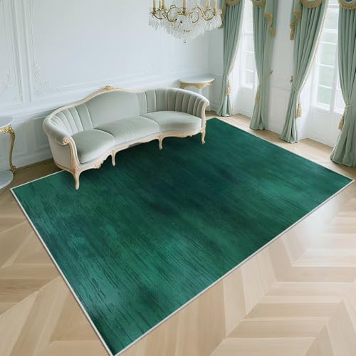 WUTONG Waschbar Schmutzfangmatte Dunkelgrün 50x80cm,Moderne Kunst Flach,Kuschel für Kinderzimmer,Balkon,Küche von WUTONG