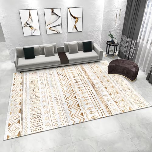 WUTONG Waschbar Teppich Wohnzimmer Gelb 140x200cm,Moderne Geometrie Kurzflor für Kinderjungen,Wohn,Esstisch WUTONG Waschbar Teppich Wohnzimmer Gelb 140x200cm,Moderne Geometrie Kurzflor für Kinderjungen,Wohn,Esstisch von WUTONG