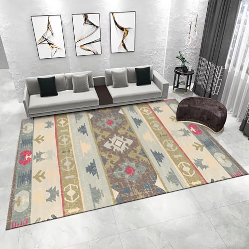 WUTONG Weich Großer Esszimmer Teppich Salbeigrün 200x250cm，Geometrische Muster Pflegeleicht,Flach für Kinderzimmere Mädchen,Wohnzimmer,Vorzimmer von WUTONG