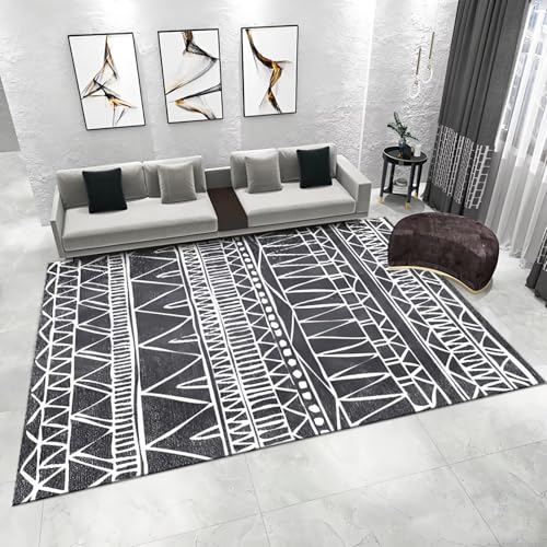 WUTONG Weich Moderne Teppiche Wohnzimmer Dunkelgrau 160x230cm,Liniendesign Waschbar,Kurzflor für Gaming Zimmer,Terrasse,Flur WUTONG Weich Moderne Teppiche Wohnzimmer Dunkelgrau 160x230cm,Liniendesign Waschbar,Kurzflor für Gaming Zimmer,Terrasse,Flur von WUTONG
