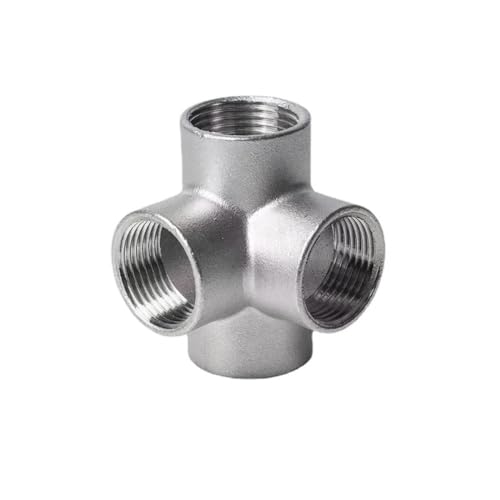 WUUKEPSG 1/4" 3/8" 1-1/4" 1-1/2" 1/2" 3/4" 1" Edelsta304 Innengewinde Bsp Rohrverschraubung 4-Wege-Kreuzverschraubung/1Pc/3/8" von WUUKEPSG