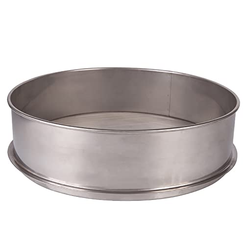 WUUKEPSG 1 Stück Edelstahlsieb (Durchmesser 30 Cm, Höhe 10 Cm), Für Elektrische Vibrationsmaschinen, Optionales Sieb/130 Mesh von WUUKEPSG
