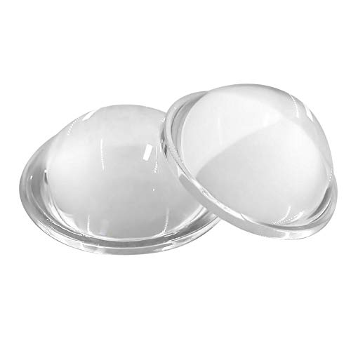 WUUKEPSG 1 Stück Led-Linse (Plankonvexe Glaslinse, 30/44/54/66 Mm), Led-Konvexlinse, Optischer Fokussierer, Transparente Oberfläche, Taschenlampenfotografie/Diameter 44Mm von WUUKEPSG
