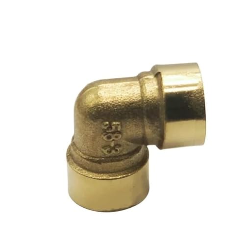 WUUKEPSG 1 Stück Messing-Rohrverschraubungen (Bsp Außen-/Innengewinde), Gerader Winkel, 3-Wege-4-Wege-Stecker, Mutterdichtung, Messing-Adapterkupplung/Elbow-Ff/1/8" von WUUKEPSG