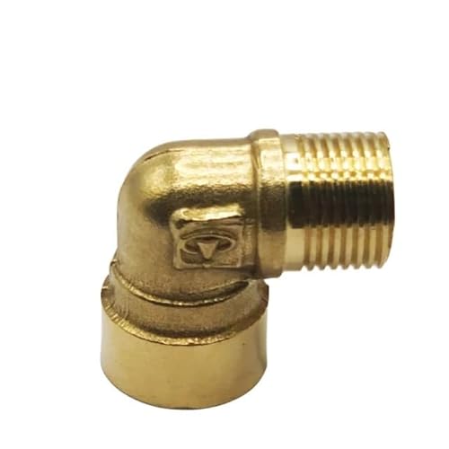 WUUKEPSG 1 Stück Messing-Rohrverschraubungen (Bsp Außen-/Innengewinde), Gerader Winkel, 3-Wege-4-Wege-Stecker, Mutterdichtung, Messing-Adapterkupplung/Elbow-Fm/3/4" von WUUKEPSG