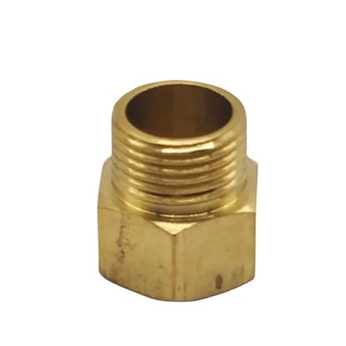 WUUKEPSG 1 Stück Messing-Rohrverschraubungen (Bsp Außen-/Innengewinde), Gerader Winkel, 3-Wege-4-Wege-Stecker, Mutterdichtung, Messing-Adapterkupplung/Straight-Fm/3/8" von WUUKEPSG