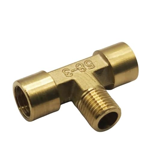 WUUKEPSG 1 Stück Messing-Rohrverschraubungen (Bsp Außen-/Innengewinde), Gerader Winkel, 3-Wege-4-Wege-Stecker, Mutterdichtung, Messing-Adapterkupplung/Tee-Fmf/3/4" von WUUKEPSG