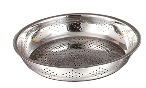 WUUKEPSG 1Pc Colander Plate Round Hole Tray Deep Pallet Super Large Leak Steamer Rice Bean Disc Drainage Plate Thickened Stainless Steel/Color/35.5 * H5.5Cm WUUKEPSG 1Pc Colander Plate Round Hole Tray Deep Pallet Super Large Leak Steamer Rice Bean Disc Drainage Plate Thickened Stainless Steel/Color/35.5 * H5.5Cm von WUUKEPSG