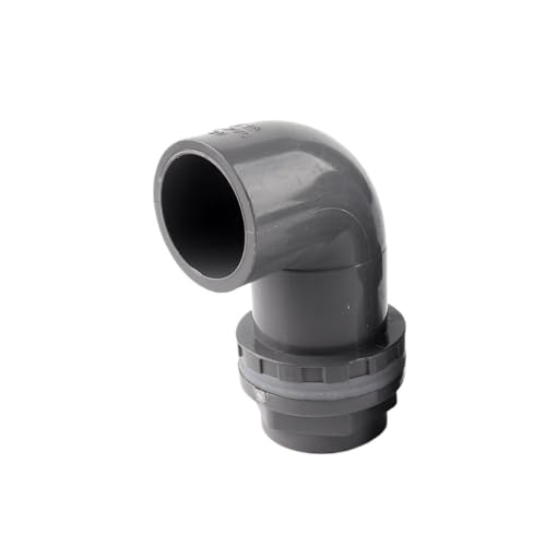 WUUKEPSG 4 Stück 1/2" - 1 1/2" Pvc-Rohrverbinder Für Aquarien, Überlaufgewinde, Wasserversorgung, 90-Grad-Kniestück/25Mm/4Pcs von WUUKEPSG
