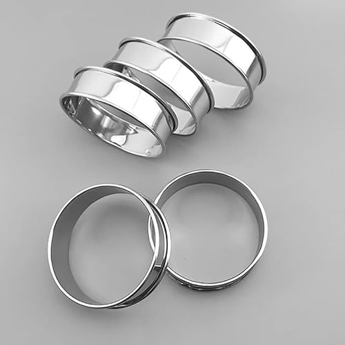 WUUKEPSG 4Pcs Mini Tart Stainless Steel Tartlet Mold Circle Cutter Pie Diy English Muffins Cake Mousse Molds/8Cm 6Pcs von WUUKEPSG