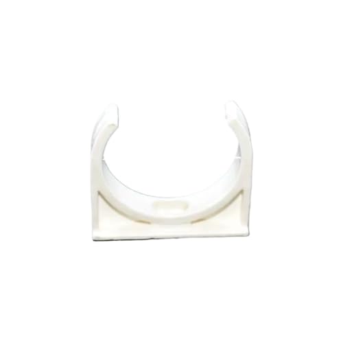 WUUKEPSG 5–50 Stück Weiße Pvc-Rohrschellen, U-Rohrband, Gartenbewässerung, Wasseranschluss, Aquarium, Adapter, Clip, Rohrleitung, 20–50 Mm/40Mm/5Pcs von WUUKEPSG