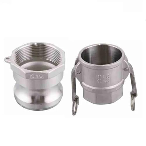 WUUKEPSG D+A, Adapter-Set, Selbstgebauter Edelsta304L, Schnellkupplung 1/2" 3/4" 1" 1-1/4" 1-1/2"/1" von WUUKEPSG