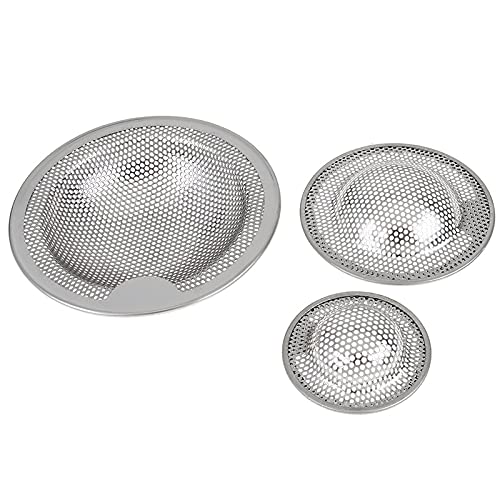 WUUKEPSG Metal Sink Strainer Home Portable Stainless Steel Bathtub Hair Catcher Stopper Shower Drain Hole Filter Trap Kitchen S/M/L 2Pcs/Color/L von WUUKEPSG