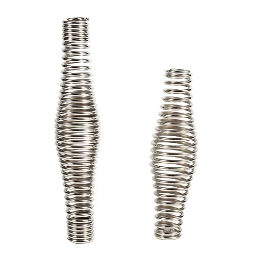 WUUKEPSG Stainless Steel Bbq Heavy Duty Sp14Cm Handle Barbecue Elasticity Steel Roll Grill Stove Pit Accessories 10Pcs/14Cm von WUUKEPSG