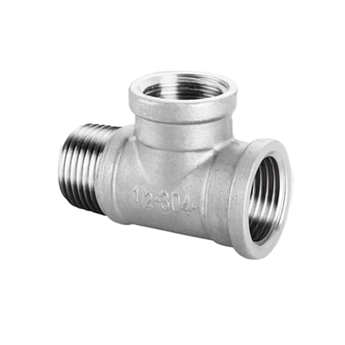 WUUKEPSG Sus 304 Male Female Thread Tee Connector,Bspt Pipe Connector Fitting 1/4" 3/8" 1/2" 3/4" 1" 1-1/4" 1-1/2" 2"/Female Male Thread-01/1" von WUUKEPSG
