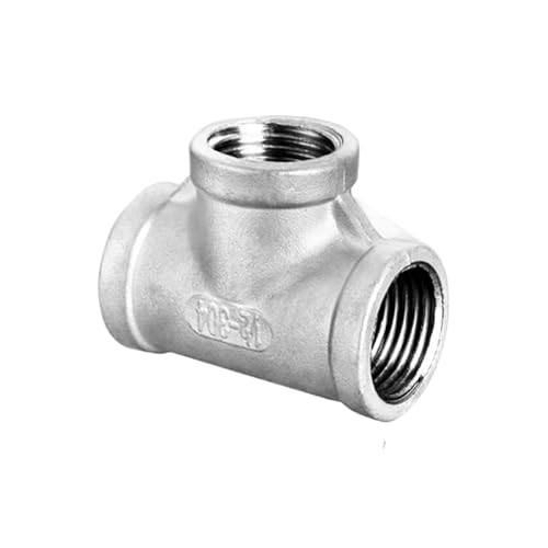 WUUKEPSG Sus 304 Male Female Thread Tee Connector Bspt Pipe,Connector Fitting 1/4" 3/8" 1/2" 3/4" 1" 1-1/4" 1-1/2" 2"/Female Thread Tee/1" von WUUKEPSG