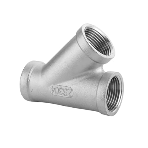 WUUKEPSG Sus 304 Male Female Thread Tee Connector Bspt Pipe,Connector Fitting 1/4" 3/8" 1/2" 3/4" 1" 1-1/4" 1-1/2" 2"/Y Female Thread Tee-01/3/8" von WUUKEPSG