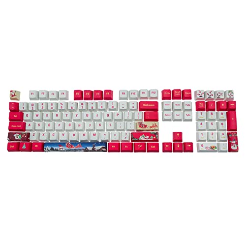 108 Tasten PBT Tastenkappen OEM-Profil DYE SUB Personalisierte Weihnachten Thema Tastenkappe ForCherry MX Schalter Mechanische Tastatur Pbt Tastenkappen Tastenkappe OEM-Profil DYE-SUB Englisch von WUURAA